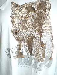 Monari T-Shirt mit Kapuze Strass Wild Things Gr. 42 Modal / Viskose "NEU"