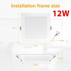 LED Panel Einbaustrahler 230V Spots Flach Einbauleuchte Rund/Eckig Deckenleuchte