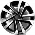 1x Alufelge 16 Zoll 6.5" 5x112 46ET Glanz Schwarz 5G0601025 VW Rim Wheel