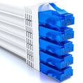 deleyCON 5x 1m CAT6 Patchkabel Netzwerkkabel RJ45 LAN DSL Ethernet Kabel weiß