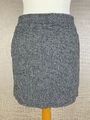 SET Damen Gr. 42 Wolle Tweed Rock grau Rock Skirt Herbst Winter Wollrock 410