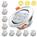 10X LED Einbaustrahler 3W/5W/7W für das Bad geeignet Einbauleuchte 245LM