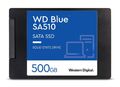 WD Blue SA510 500GB SSD, 2.5" SATA SSD, up to 560 MB/s, SSD 500GB, Includes Acro