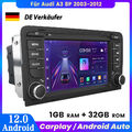 Android12 Für Audi A3 8P 2003-2012 7"Autoradio GPS NAVI RDS BT WIFI DAB+ Carplay