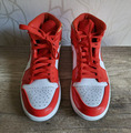 Nike Air Jordan 1 Mid SE Barcelona Sweater Schuhe Sneaker Weiß/Orange  Gr. 42