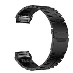 Für Garmin Fenix 3 HR 6X Pro 5X Plus 7X Solar Quickfit Titan Metall Armband 26mm