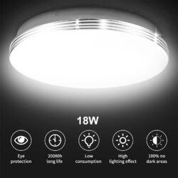 LED Deckenlampe Deckenleuchte Schlafzimmer Bad Wohnzimmer Panel Flur lampe IP44W