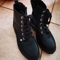 Winter Schuhe Oxmox Gr.40 Schnür-Stiefeletten /Boots/ Leder; wie neu 