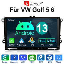 9" Autoradio Für VW Skoda Seat Android 13 8Kern 6+128GB Navi CarPlay 4G+ WIFI BT