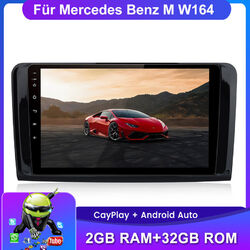 Autoradio Für Mercedes ML W164 X164 Carplay 9" Android 12 GPS NAVI BT DAB+ 2+32G