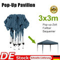 3x3M Pop Up Pavillon Faltpavillon Partyzelt Pavillion Wasserdicht UV-Schutz Neu