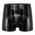 Herren Boxer Trunks Wetlook Unterhose Lack Leder Glanz Shorts Hot Pants Clubwear
