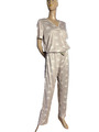 Jumpsuit THOM by Thomas Rath Overall beige weiß  Jersey Sterne polka dots 38 40