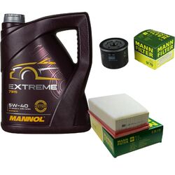 MANNOL 5L Extreme 5W40 MOTORÖL+MANN-FILTER FilterPAKET für Renault Megane 3 1.5 