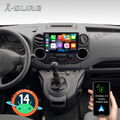 2+64GB Android14 Autoradio GPS Navi CarPlay Für Citroen Berlingo II B9 2008-2017