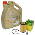 5L Castrol EDGE FST 5W-30 Longlife MANN Ölfilter Audi A3 A4 Q3 Q5 2.0TDI 1.6TDI