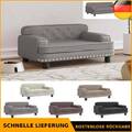 Hundebett Hundekissen Hundesofa Hundecouch Cappuccino Braun Kunstleder vidaXL