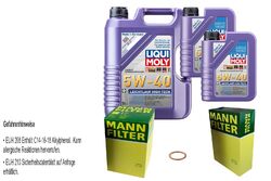 MANN Inspektionspaket 7 L LIQUI MOLY Leichtlauf High Tech 5W-40 für BMW 5er