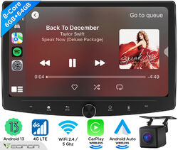 6+64GB 10.1 Zoll Android 13 Apple Carplay Autoradio 2DIN GPS Navi DSP RDS 4G LTE