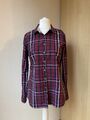 Tommy Hilfiger Bluse Hemd Damen Gr. 12 DE 40 Rot Kariert Baumwolle