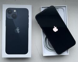 Apple iPhone 13 Mini; A2628; 128GB; Schwarz; Ohne Simlock; DUAL-SIM; SEHR GUT