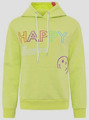 ZWILLINGSHERZ Hoodie "Happy Smiley "  LA NEU  Gr. L  Limette  Kapuze mit Kordel