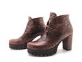 Pedro Miralles Damen Stiefel Gr. 39 Stiefeletten Schnürboots Ankle Boots Braun