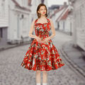 Damen Retro Rockabilly Petticoat 50er 60er Partykleid Abend Vintage Swing Kleid!