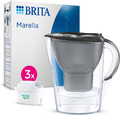 BRITA Wasserfilter Kanne Marella Graphit (2,4L) Inkl. 3X MAXTRA PRO All-In-1 Was