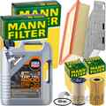 MANN  INSPEKTIONSPAKET+5L LIQUI MOLY 5W-30 ÖL passend für AUDI Q3 VW TIGUAN 5N