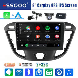 Android 12 Autoradio Carplay 32G Für Ford Transit Custom GPS Navi MIK Kam DAB BT