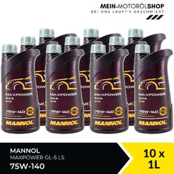 Mannol Maxpower Getriebeöl 4x4 75W-140 API GL-5 LS 10x1 Liter = 10 Liter