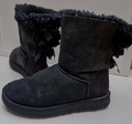 UGG Australia Boots "BAILEY BOW II" Schleifen Lammfell Leder Schwarz Gr.40 #2535