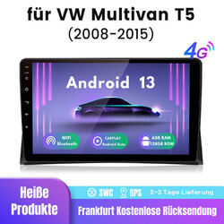 Für VW Multivan T5 2008-2015 Android 13 Autoradio GPS Nav WIFI BT Carplay 6+128G