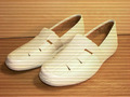 Gabor comfort Slipper,  Gr. UK 7, Weite G, Gr. 41, weiss, sommerlich offen, LOOK