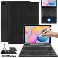 QWERTZ Tastatur Hülle für Samsung Galaxy Tab S9 FE S8 S7 S6 Lite P620 A9 Plus A8