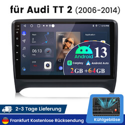 Autoradio Für AUDI TT MK2 8J 2006-14 Android 13 2+64GB Carplay GPS Navi WiFi SWC