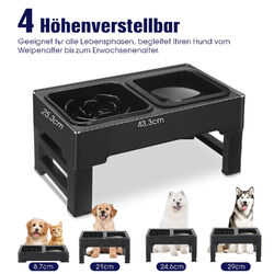 Futterstation hund Hunde-Futterbar Fressnapf-Set Höhenverstellbarer Ehcabhkyzvyr