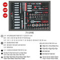 KS TOOLS 1/4"+3/8"+1/2" Steckschlüssel-Satz, in 1/1 SCS Systemeinlage Wagen