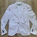 Zara Damen Classic Blazer Weiß Jacke Gr. L 36 38 Business Edel Design NP 49€