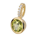 Orolino-Anhänger 585/- Gelbgold glanz 5 Brillanten 0,020 ct. 1 Peridot Echtstein