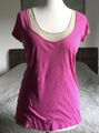 2x Marc O'Polo Blusen: T-Shirt + Top Gr. S (36-38) Damen Sommershirts Pink Beige