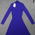 Reiss Chrissy figurbetontes Strick-Midikleid Damengröße 8 blau neu mit Etikett