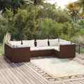 Garten Lounge Set Kissen Gartenmöbel Sofa Garnitur Sitzgruppe Poly Rattan vidaXL