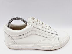 Vans of the Wall Leder Gr. 40 / Old Skool OG Authenic Weiß Leather Top