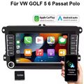 CarPlay Autoradio Android 13 GPS Navi RDS FM Für VW Golf 5 6 Passat Touran Polo