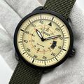 Orologio Citizen Eco-Drive Herren Damen Pilot Militär Stahl PVD 45mm Quarz