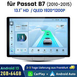 Autoradio Für VW Passat B6 B7 CC Magotan 2011-2015 Android 13.0 GPS Navi CarPlay