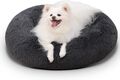 KSIIA Hundebett Flauschig, Katzenbett, Ø 90cm Rund Donut Hundekissen Waschbar