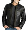 NEU Modell Herren Echt Lammleder Biker Echt Leder Jacke Freizeit Outwear Reiß...